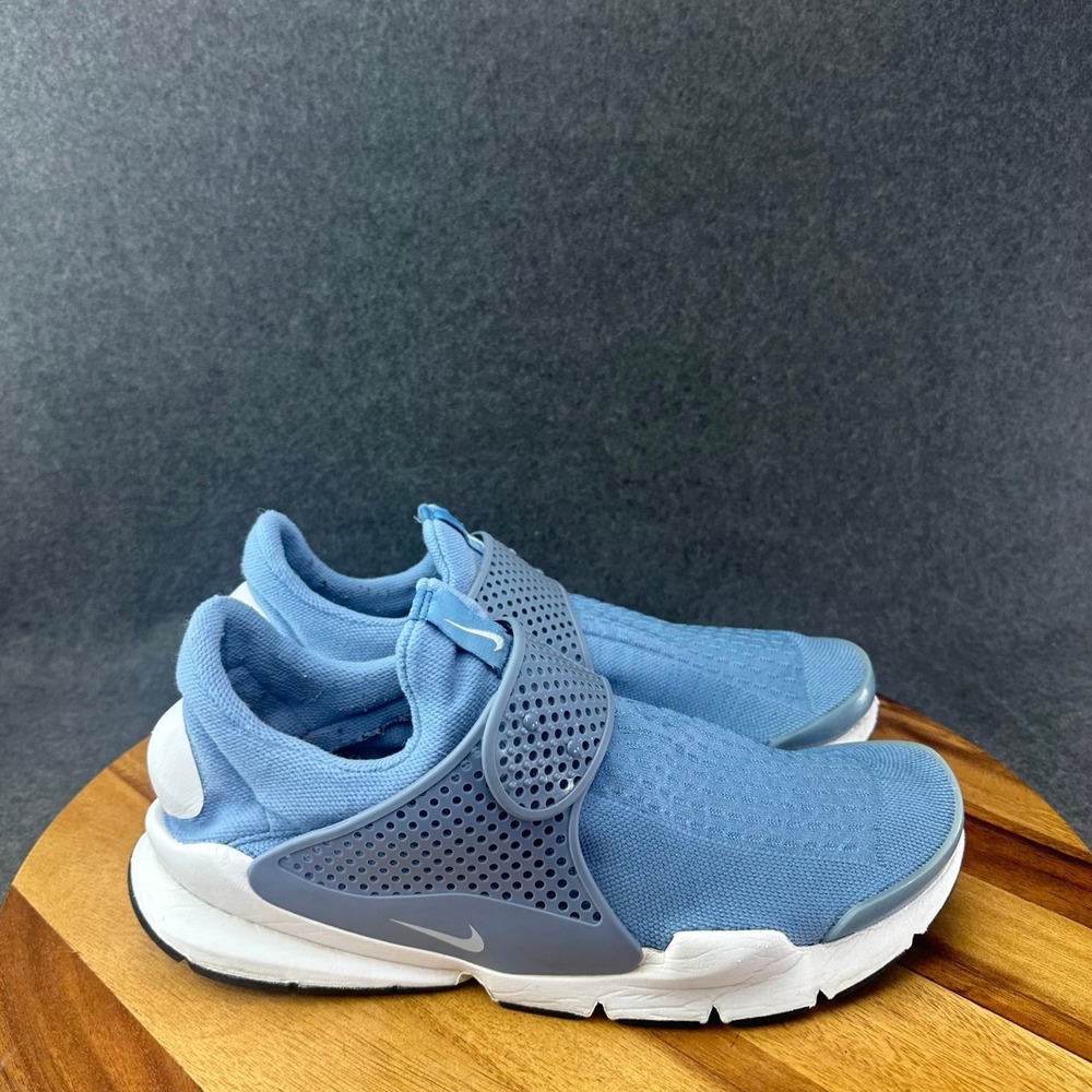 Nike Sock Dart Mens 11 Light Blue White Mesh Slip On Running Shoes 819686-403